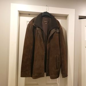 Danier Brown Leather Coat - Men's L